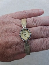 Vintage Deauville Armitron Diamond Bezel Gold-Tone Quartz Watch - Untested picture