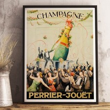 Champagne Perrier-Jouët Vintage Poster – Classic Alcohol Advertising -Unframed picture