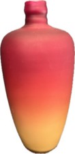1880s Victorian Wheeling Peachblow Satin Glass Cabinet Vase by Hobbs Brockunier  picture