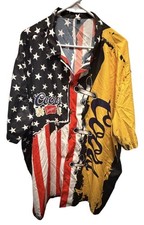Coors Banquet American Flag Men’s Hawaiian Shirt Size 4XL picture