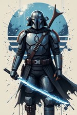 Samurai Mandalorian Boba Fett Star Wars 24X36 Wall Poster Print -Unframed picture