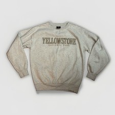 Prairie Mountain Vtg Yellowstone National Park Crewneck Sweatshirt Men’s Medium picture