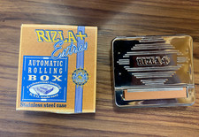 Vtg Rizla+ Extras Automatic Rolling Machine Stainless Box Roll Tobacco Cigarette picture