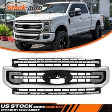 Satin Aluminum Front Grille For 2020-2022 Ford F250 F350 Super Duty Platinum picture