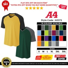 A4 Short Sleeve Moisture Wicking Dri-Fit Strike Raglan Jersey T-Shirt - N3373 picture