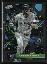 2025 Topps Chrome Cosmic Christian Yelich #69 Milwaukee Brewers picture