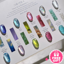 DVOK Once in a Summer 4 Nail Gel 10 Colors Magnetic Glitter Set K-Beauty picture