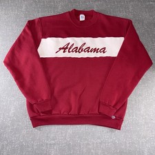 Vintage Alabama Crimson Tide Sweatshirt Mens Large Red NCAA Russell Athletic USA picture