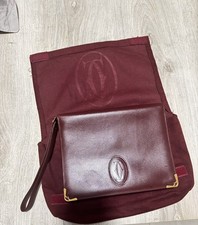 Vintage Cartier Burgundy Leather Document Holder/Clutch with Original Case picture