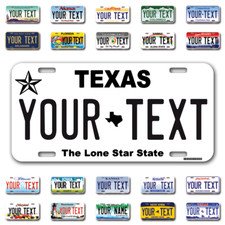 Custom state License Plates with personalized text Car 12x6- Moto 7x4 - Bike 6x3 picture