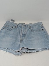 Levi's Premium Light Blue Denim Cutoff Shorts picture