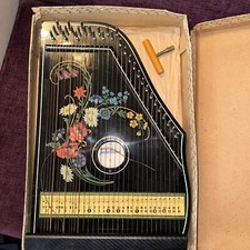 ANTIQ JUBELTONE KONZERT SALON HARFE QUALITATSMARKE ZITHER LAP HARP MUSIC GERMANY picture