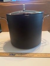 SALE NEW - Calphalon Classic HARD ANODIZED Nonstick 8-Qt Stock Pot /STRAINER LID picture