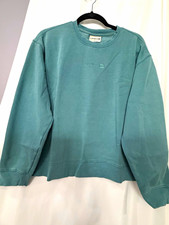 Quiksilver Women’s Fleece Crew Neck Pullover Sweatshirt Solid Blue Logo Size S picture
