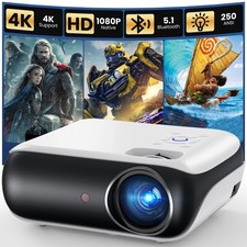 Native 1080P Bluetooth Mini Projector, Full HD Portable Outdoor Movie Projector  picture