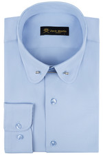 Jack Martin Mens Club Pin Collar Long Sleeve Vintage Twill Dress Shirt For Men picture