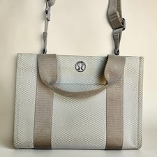 Lululemon Two-Tone Canvas Mini Tote Bag 4.5L Shoulder Crossbody Beige Neutral picture