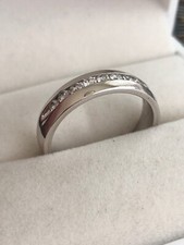 Thick 5.2mm unisex 14K White Gold 1/2 ct Channel Set Comfort Fit Diamond Band picture