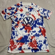 Nike USMNT USA Men's Medium Warm Up Jersey Tye Dye Dri Fit Short Sleeve picture