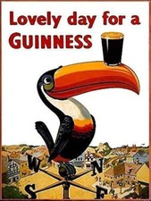 Lovely Day for A Guinness Retro Metal Sign Vintage Man Cave Bar Pub Vintage Meta picture