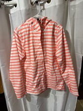Helly Hansen Hooded Mesh Lined Water Resistant Cantaloupe/Orange Jacket. Size L picture