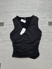 Express Shirt Womens Medium Black Body Contour Tank Top New  picture
