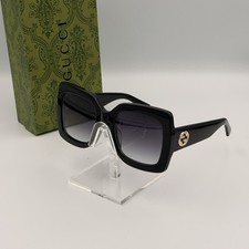 Gucci GG0083S 001 Square Black Gold Purple Gradient Lens Women's Ships Today picture