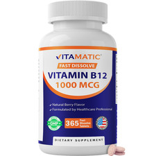 Vitamatic Vitamin B12 1000 mcg Fast Dissolve 365 Tablets picture
