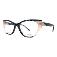 L.A.M.B. - LA116 BLK 54/17/140 - BLACK / NUDE CRYSTAL - NEW Authentic EYEGLASSES picture