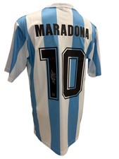 Argentina Hand Signed Diego Maradonna Soccer Jersey COA Authentication picture