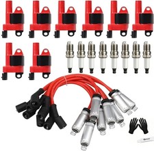 8 UF414 Ignition Bobinas & Spark Plug& Wire Tune Up Kit For Chevy Silverado 1500 picture