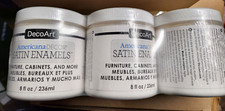 DecoArt Americana Decor Satin Enamels Acrylic set of 3, Paint 8 Fl Oz picture