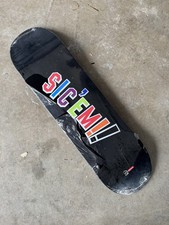 Supreme WTAPS SIC' EM Logo Skateboard Deck Black New picture