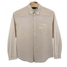 Theory Irving PA Mens Ivory Precise Linen 2 Long Sleeve Button Down Shirt XXLNEW picture