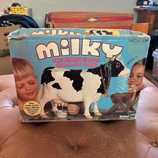 Kenner Milky The Marvelous Milking Cow Vintage 1977 Toy Black White Boxed 97320 picture