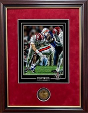 ALABAMA FOOTBALL IVE GOT YOUR SIX 2025 IRON BOWL HUBBARD vs AU PRINT framed coin picture