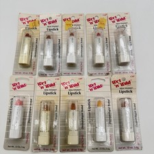 Lot 10 Vintage Wet ‘n Wild Silk Finish Lipstick 1991  NOS Sealed Blister Pack picture