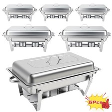 1/2/4/6 Pack Chafing Dish Buffet Set, 8QT Stainless Steel Food Warmer with Lids picture