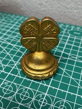 VINTAGE 4-H CLUB PAPERWIEGHT PROMOTIONAL AWARD GOLDEN BELL SHAPED picture