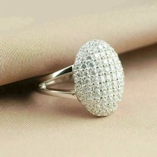 Twilight Bella Breaking Dawn Simulated Diamond Ring 14K White Gold Plated Silver picture