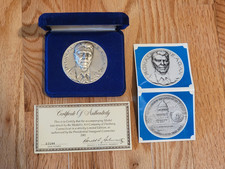 1981 President Ronald Reagan LARGE 63mm  .999 Silver Official Inaugural Medal picture