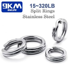 50~200Pcs Fishing Split Ring 15-320LB Stainless Steel Saltwater Hooks Connector picture