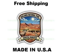 Badlands National Park Vintage Style Travel Decal, Vinyl Sticker A picture