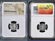 Emperor Hadrian 117-138AD Silver NGC Certified Ancient Roman Coin Denarius picture