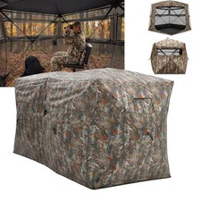 360°One Way See Portable Pop-Up Ground Hunting Blind Hunting Tent w/Carrying Bag picture