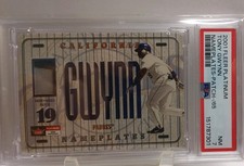 2001 Fleer Platinum Nameplates Patch Tony Gwynn /65 PSA 7 picture
