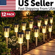 12 Pack Solar Garden Lights Outdoor Landscape LED Light Pathway Yard Waterproof picture