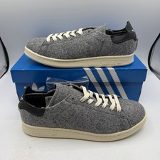 Adidas Stan Smith PC Wool Originals Shoes Men Sz 10.5 Grey/Black Sneakers AQ8452 picture