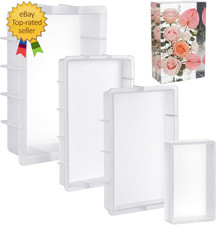 4 Pcs Large Rectangular Silicone Molds for Epoxy Resin, Deep Casting Epoxy Mold picture