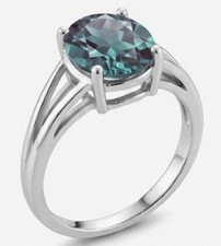 7.25 Ct  Alexandrite Gemstone Oval Cut Handmade Punchdhatu Ring picture